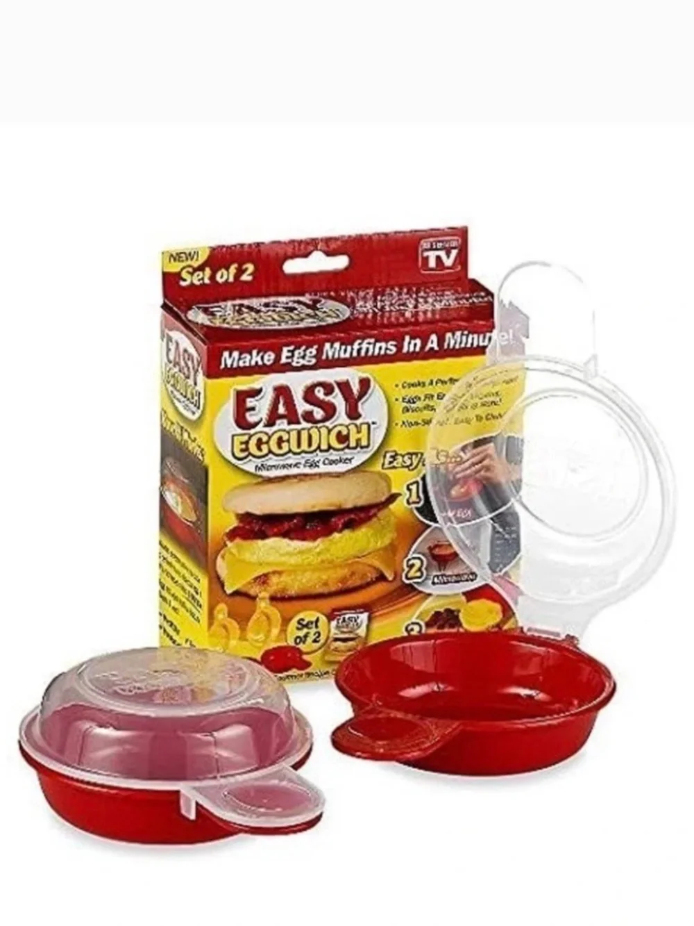 Easy Eggwich microwave egg cooker set New